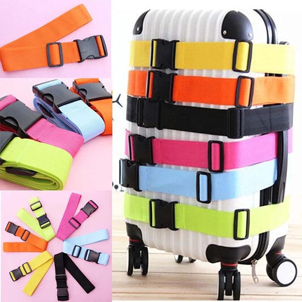 Dayish Luggage Strap for Suitcases, Straps Belts for Trolleys and All Kind of Luggages (4, Red) 3