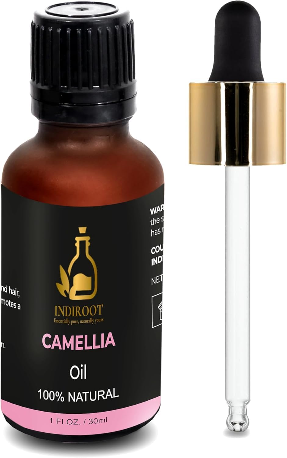 Camellia (Camellia Japonica) Oil | Pure &amp; Natural Carrier Oil for Skincare, Hair Care &amp; Massage - 30ml/ 1 fl oz
