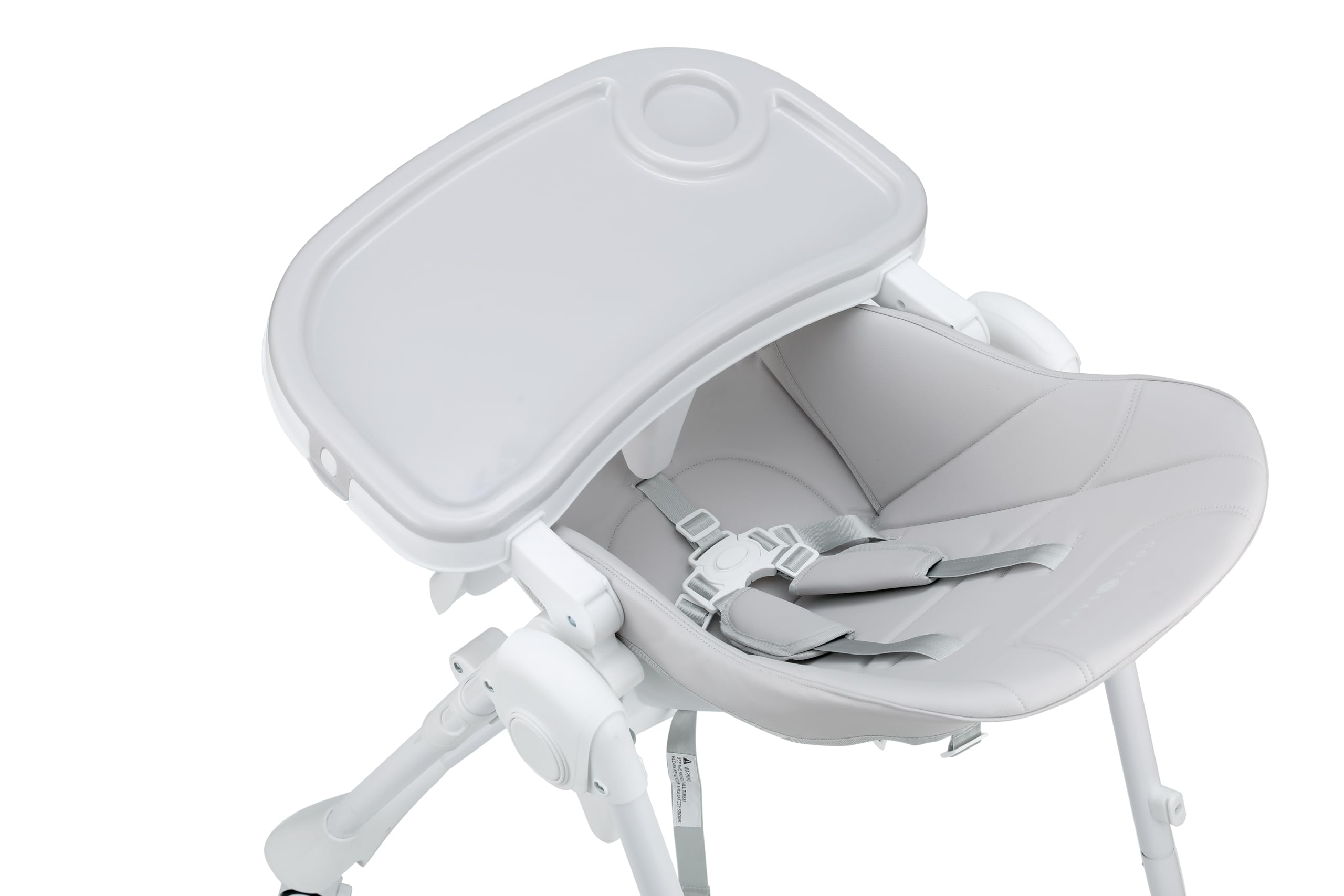 Chaise Haute Bébé Cozy N Safe AVON Grise - Pliable, Réglable, Avec Plateau Et Harnais 5 Points