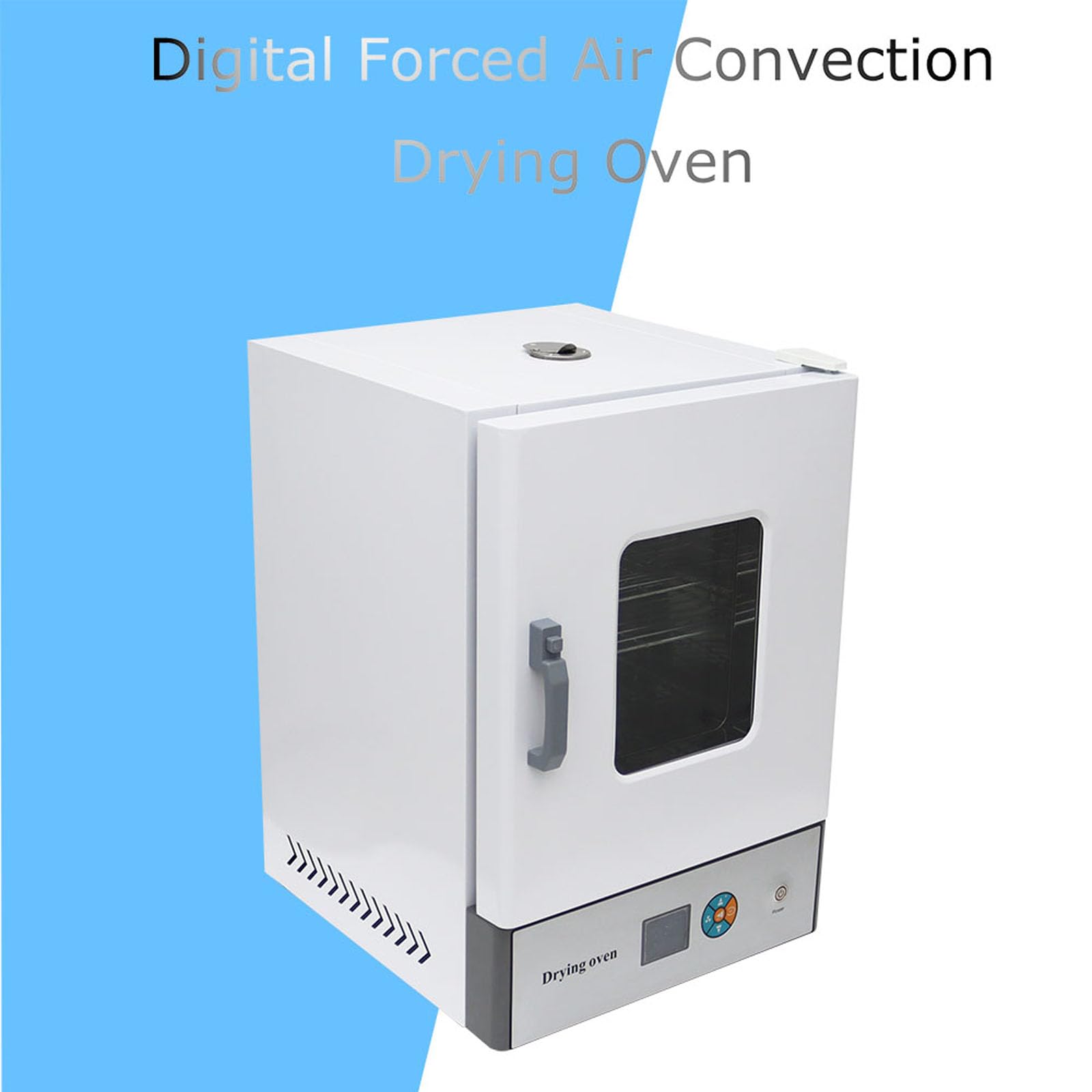 WYDDDARY Lab Digital Forced Air Convection Drying Oven Constant Temperature Electrothermal Blast Drying Oven Adjustable Fan Speed 110V 1KW 12.69''x12.8''x13.6'' White-Grey