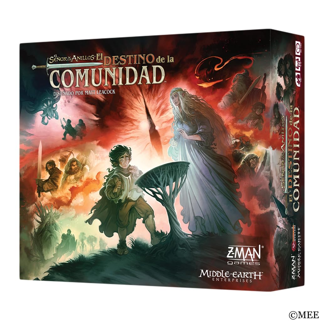 Asmodee El Señor de los Anillos: El Destino de la Comunidad, Juego de Mesa cooperativo 1-5 Jugadores, Edición en Español