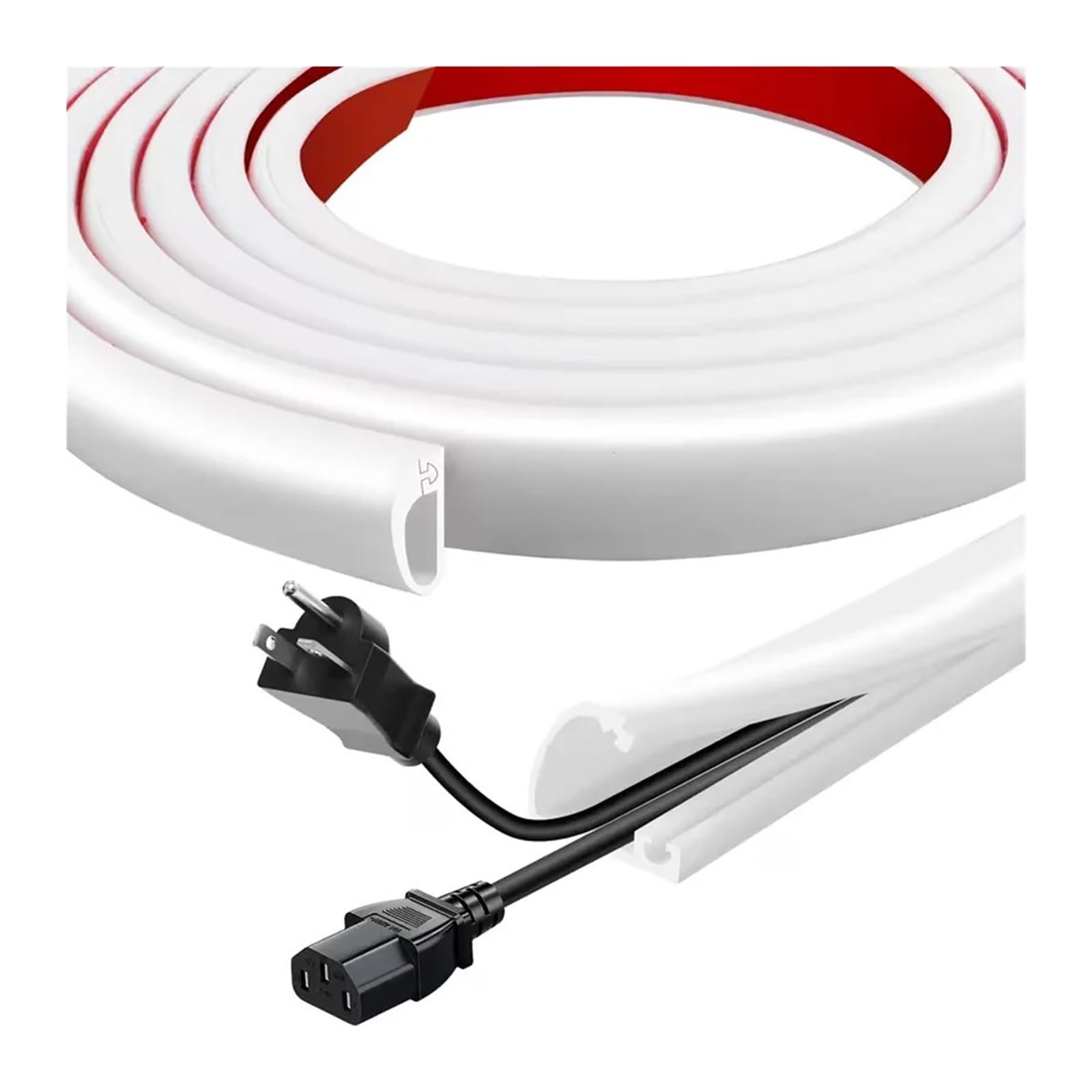 Canalina Passacavi 1PC 1/2/3/5 metri Pavimento Flessibile Copertura del Cavo Cavo Autoadesiva Tutto Hider Internet Wire Condotto slot Gestire