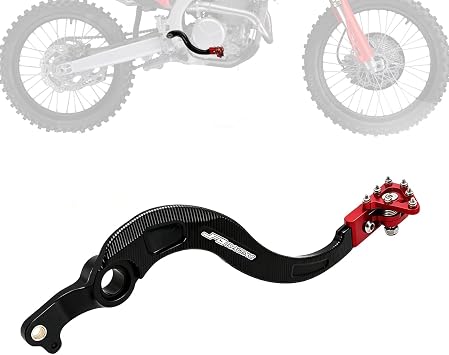 JFG RACING Dirt Bike Rear Brake Foot Pedal,CNC Motorcycle Foot Lever for CRF250R 2004-2024/CRF450R 2005-2024/CRF450RX 2017-2024/CRF250RX 2019-2024-Red