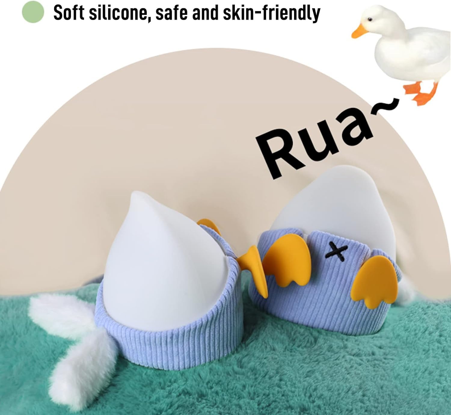 Único Lámpara de Noche, lámpara de Noche de Silicona con Bonito Pato, luz de Silicona para guardería con Temporizador de 20 Minutos, Control de Grifo, Noche de Noche Luz de Noche
