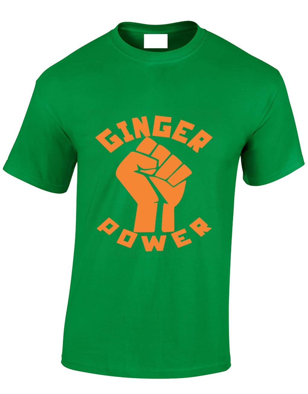 Crown Designs Ginger Power Novelty Gifts for Men & Teenagers T-Shirts Tops - Green/Medium