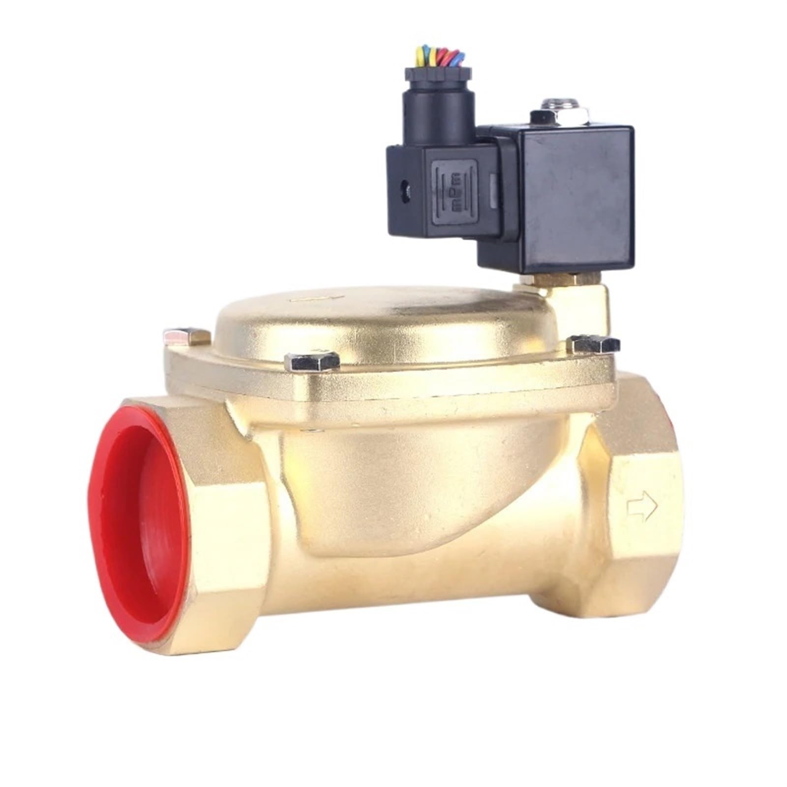 IEUMJNAT 1-1/4inch Brass Normally Closed 24vdc Water Gas Solenoid Valves IP65 DIN Coil(BSP-110VAC,0 927500-EPDM)