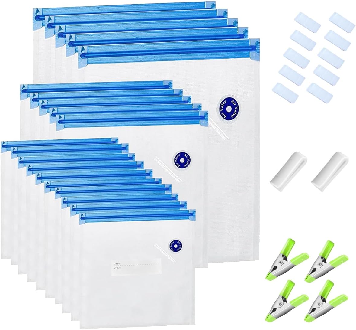 Reusable Vacuum Food Storage Bags,TuoYi Dry and Moist Food Preservation