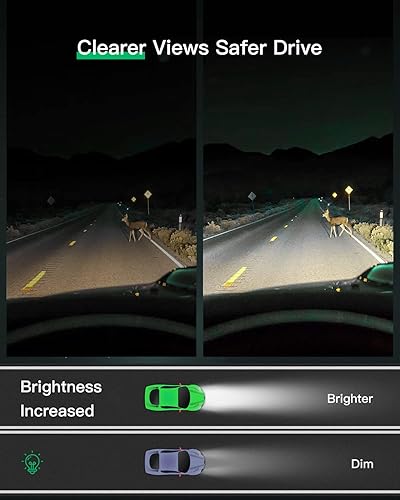 Miniatura 5 de LSAILON Conjunto de faros delanteros de repuesto para Hyundai Sonata 2011-2014 (no compatible con modelos híbridos) carcasa negra, reflector ámbar,