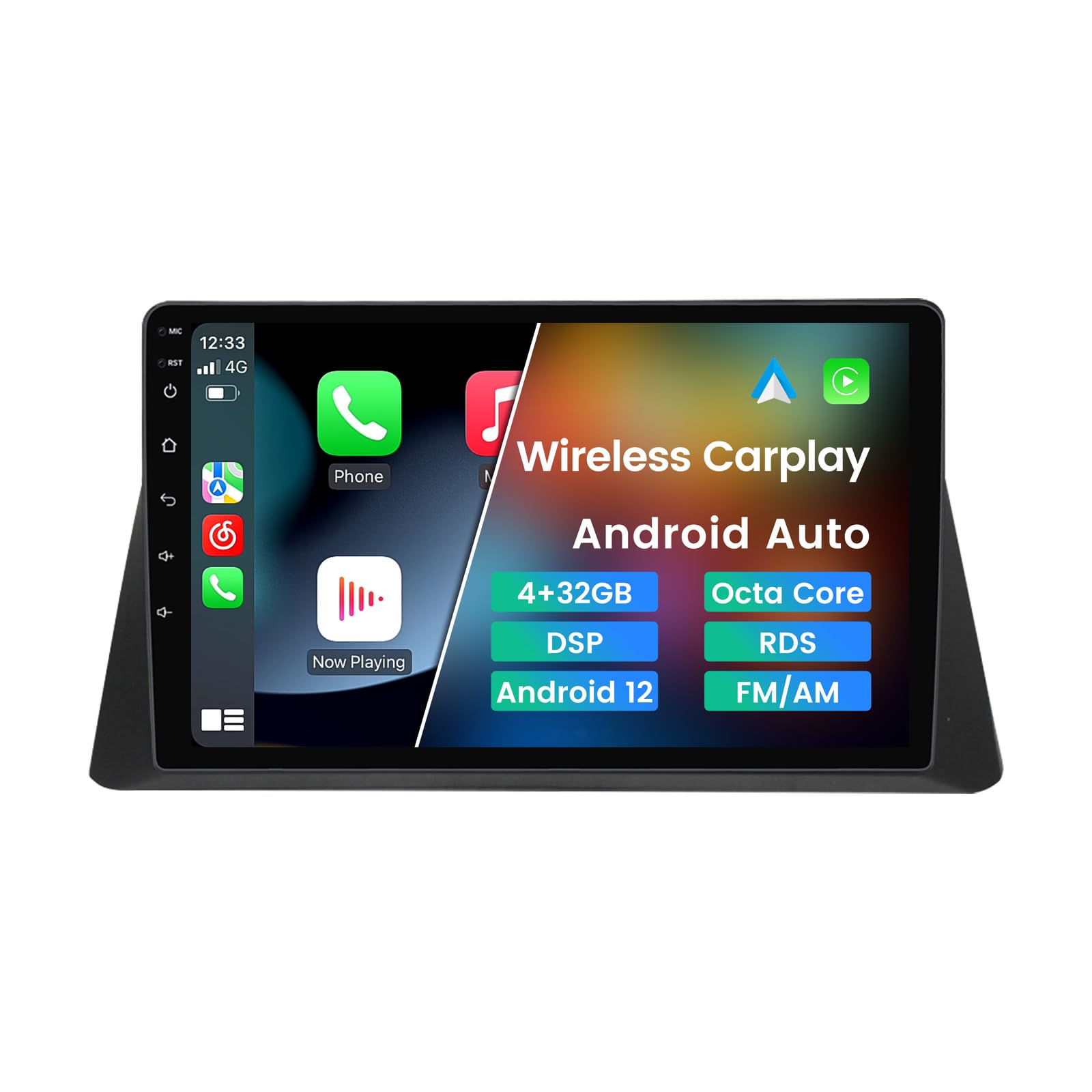 Android 12 Car Radio Stereo for Honda Accord 8th 2008-2012,10.1 inch 8 Core GPS Navigation Wireless Wired Car-Play Android Auto IPS Touchscreen BT FM AM RDS DSP Head Unit, 4GB RAM 32GB ROM