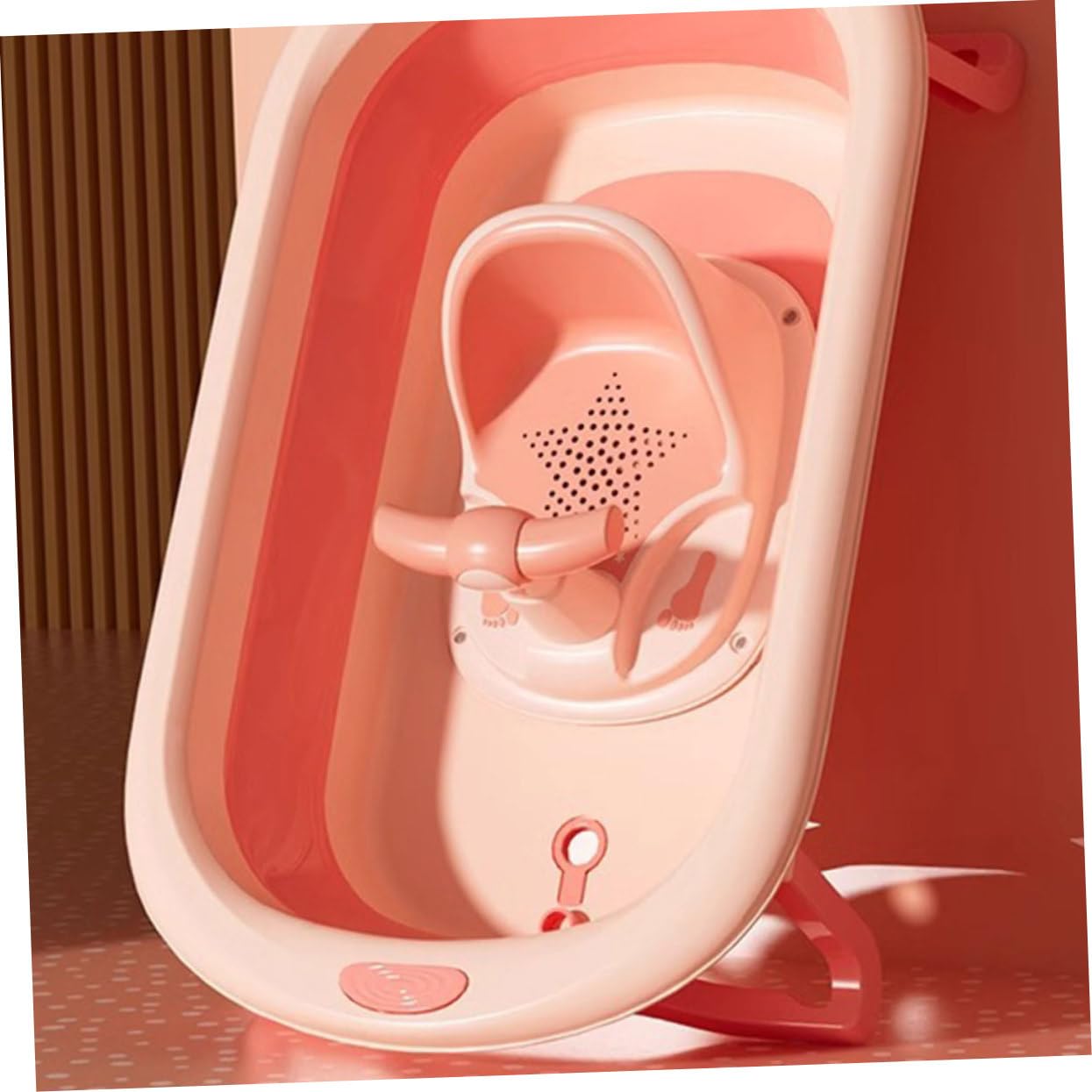 Veemoon Babybadewannensitz Kleinkind Badesitz Rutschfest mit Weichem Ergonomischem Sitz Frei für Babys Badewanne und Dusche