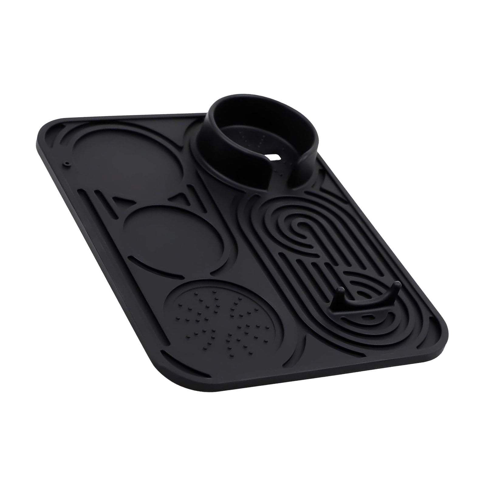 Jazuaiao Nonslip Coffee Machine Silicone Mat Cup Holder Tool Organization Countertop Protective Pad for ES601 ES701 Espresso Machine Tamping Station