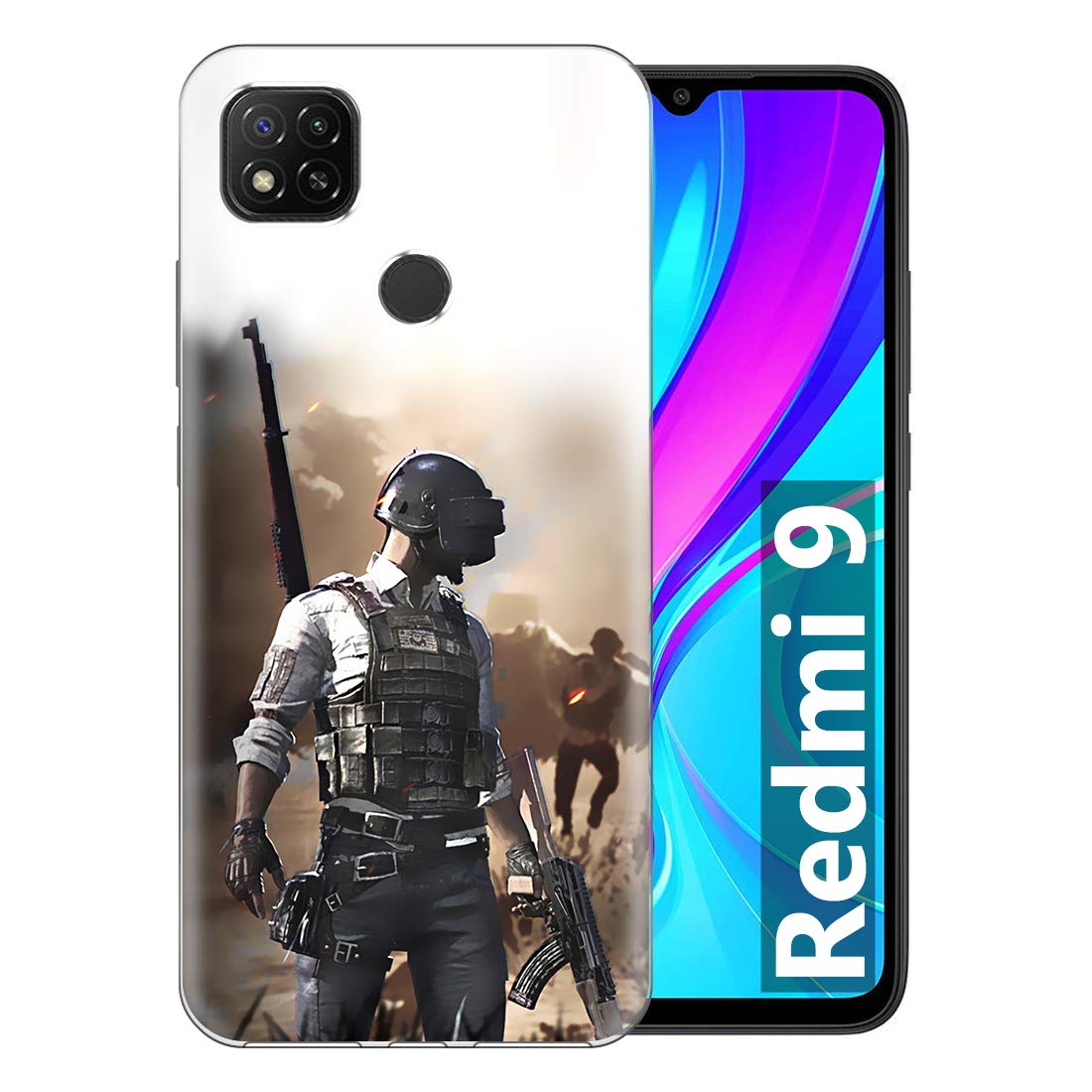 Fashionury Designer Printed Back Cover for Poco C31 / Mi Redmi 9 / Redmi 9 Activ for Girls and Boys (Multicolour) -P123