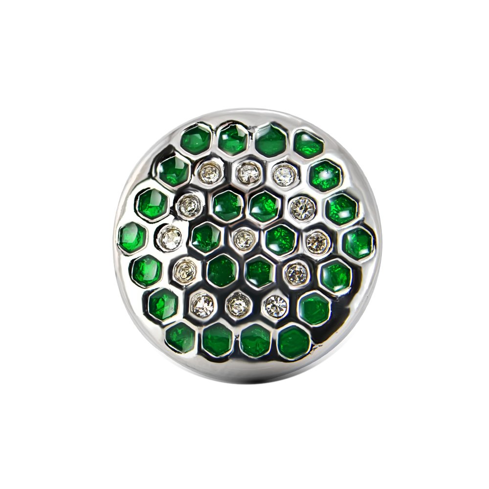 Quiges Damen Click Button 18mm Chunk Grüne Wabe Mi Produktbild-Vorschau 2