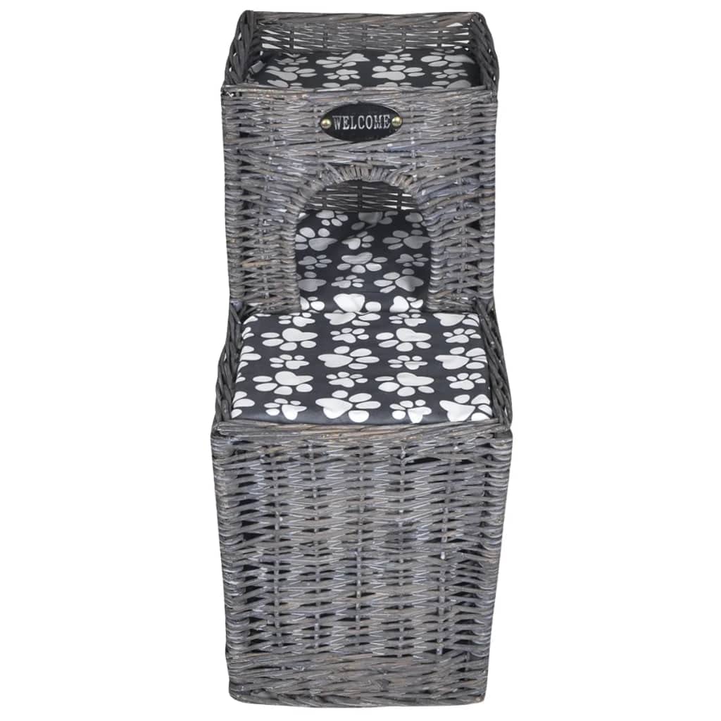 vidaXL Salice, albero per animali domestici, casa, letto/castello/tiragraffi con cuscino per gattino, torre, tiragraffi per gatti, casetta per giochi