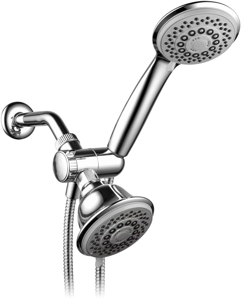 Hotel Spa AquaCare As Seen On TV High Pressure Handheld & Rain 50 Mode 3 Way Shower Head Combo With Anti Clog Jets, 2 Mode Tub & Pet Power Wash, Extra Wall Bracket, 6 Ft. Hose, Nickel Finish - View #2