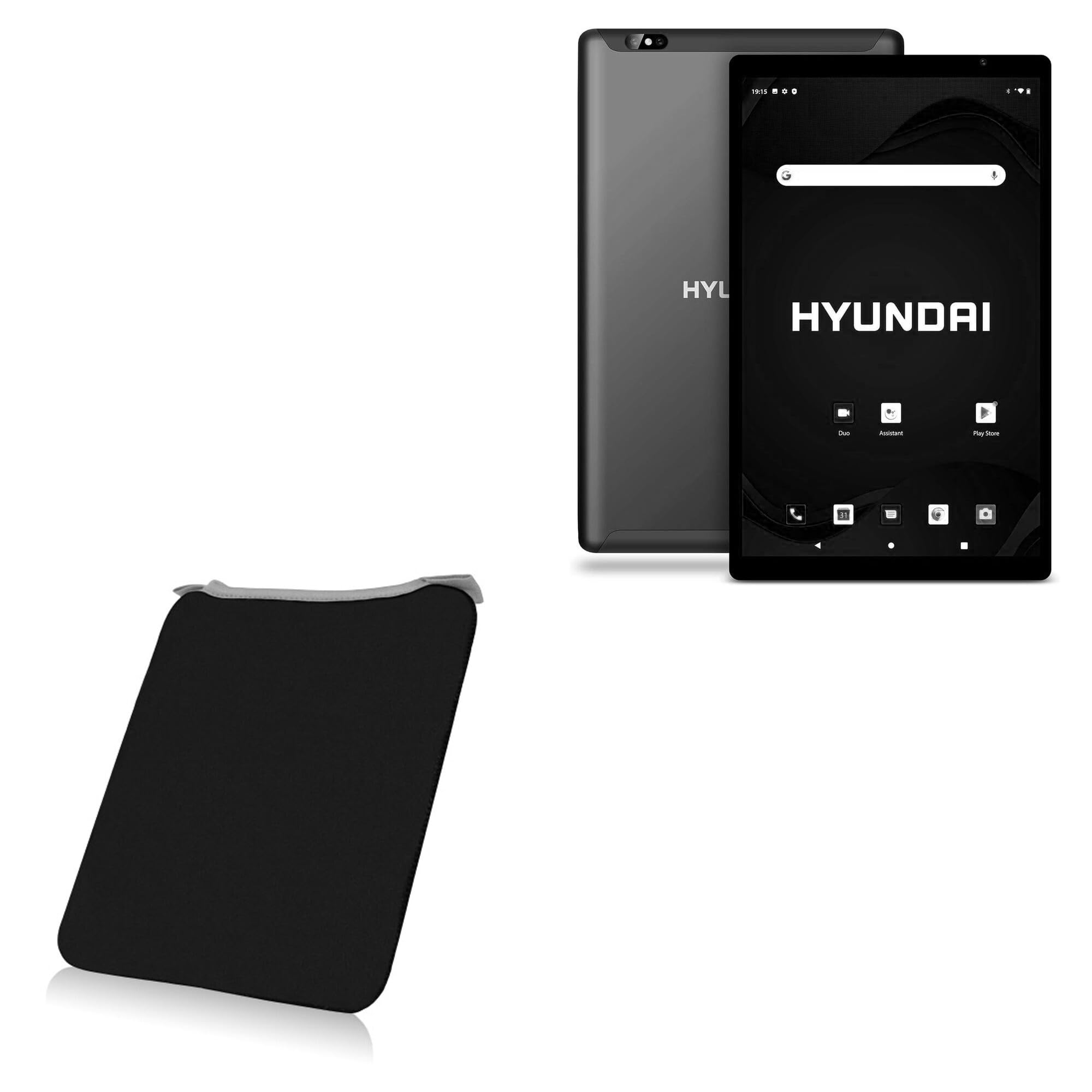 BoxWave Case Compatible with Hyundai HYTAB Plus Tablet (10.1 in) - SlipSuit, Soft Slim Neoprene Pouch Protective Case Cover - Jet Black