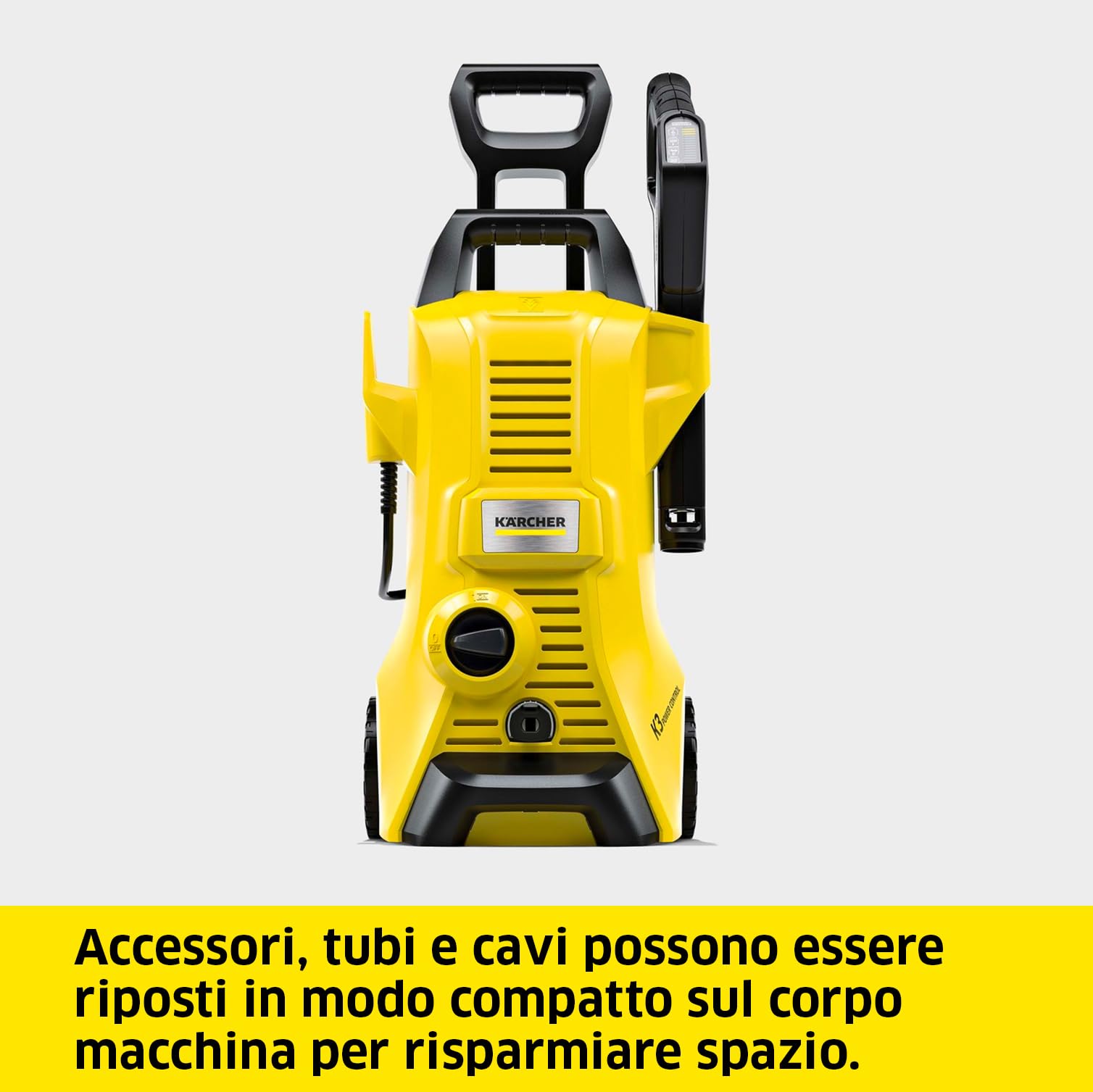 Kärcher Idropulitrice K 3 Power Control Home, Pressione 120 bar, Portata 380 l/h, Area di Lavoro 28 m²/h, Pistola Alta Pressione, Ugello Rotante, Lancia, Lavasuperfici T 1