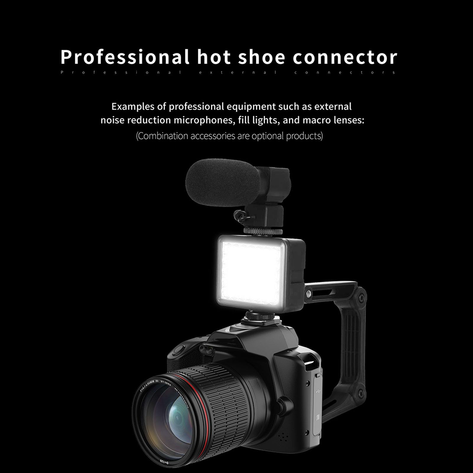 Fotocamera Digitale Professionale con Zoom 40x Sensore CMOS da 20 MP Registrazione Video 4K Stabilizzazione Elettronica Compatibile con Batterie AA e SD Card