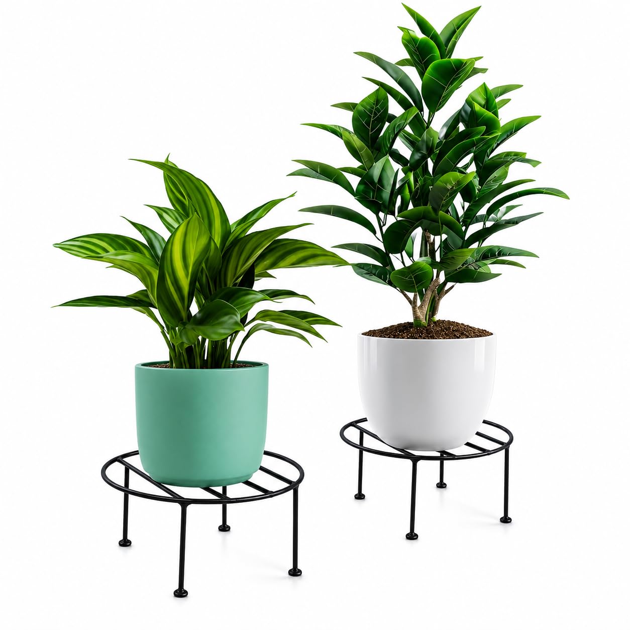 Metal Plant Stands - 2 Pack Black -1