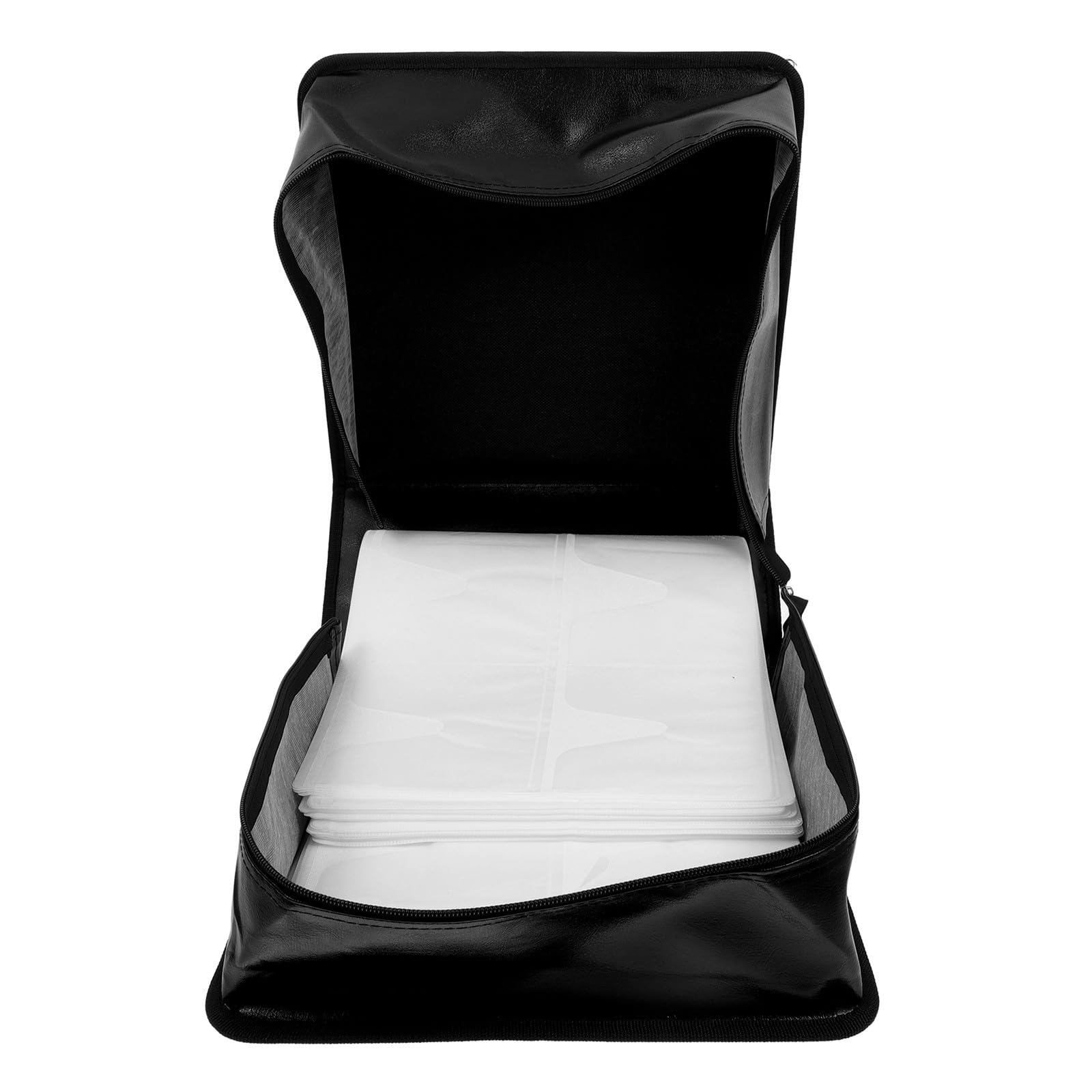 Estuche de Almacenamiento de CD de Gran Capacidad para 500 Discos con Asa, Protección de Discos, Material Pu y Poliéster, Adecuado para Viajes y Coche