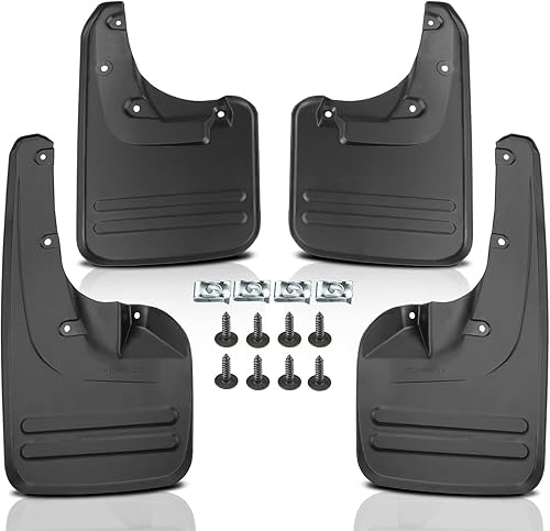YHTAUTO Juego de 4 protectores contra salpicaduras para Toyota Hilux (Vigo) 2008-2014, 4WD, delantero y trasero izquierdo derecho negro
