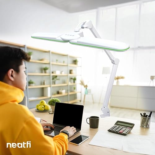 Miniatura 8 de Neatfi Elite - Lámpara de trabajo HD XL, 3 modos de luz, 90 unidades SMD LED, atenuación no polar, brillo ajustable, cuidado de los ojos, luz de