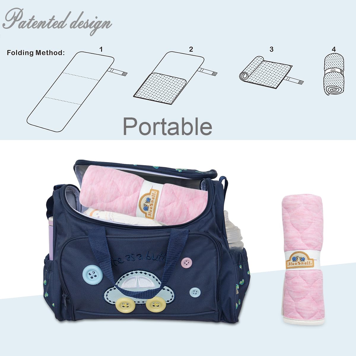 BlueSnail Quilted Thicker Waterproof Changing Pad Liners