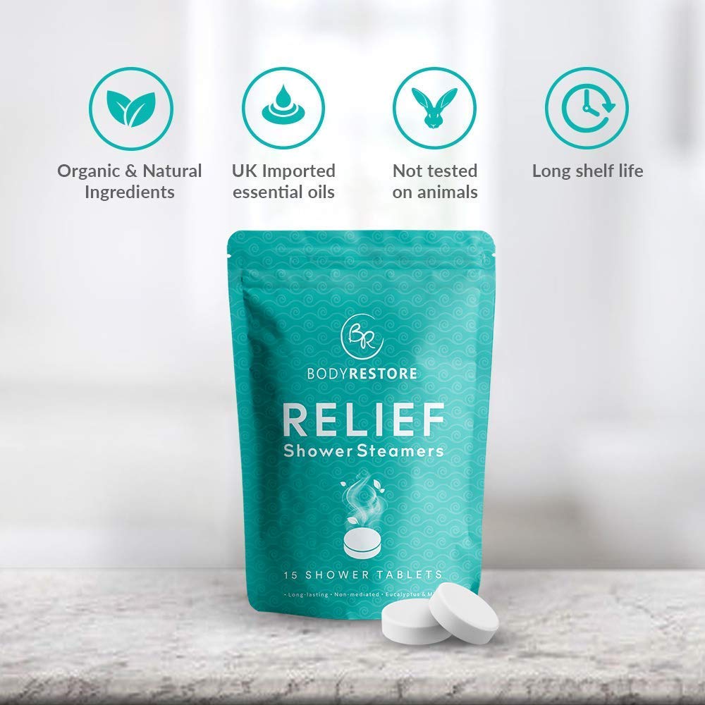 Essential Oil Shower Steamer Set, 15 Mint and Eucalyptus Scented