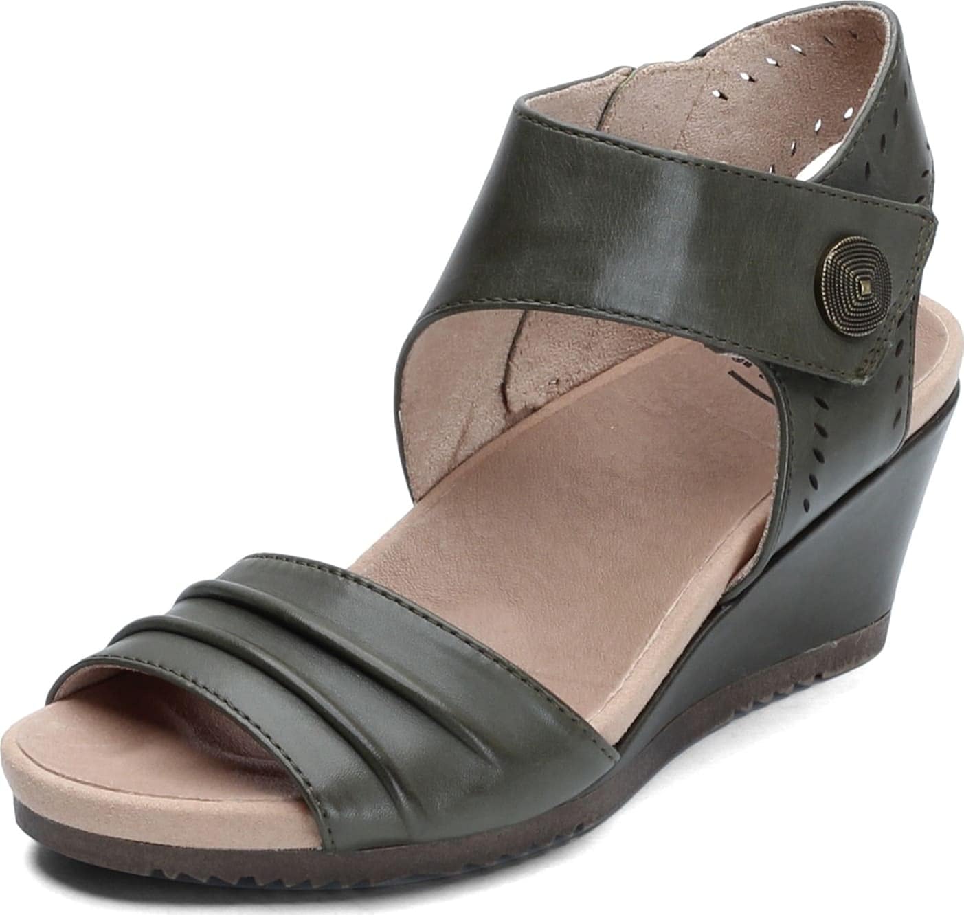 Earth Women's Attalea Barbados Wedge Sandal 7 Forest Green