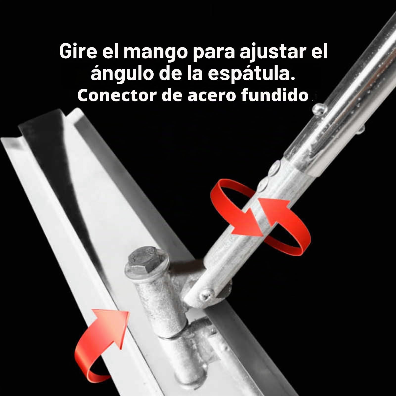 Llana De Hormigón, Llana De Acero Inoxidable, Herramienta Autonivelante For Cemento, con Mango Ajustable, For Colocar Pisos De Hormigón Y Cemento