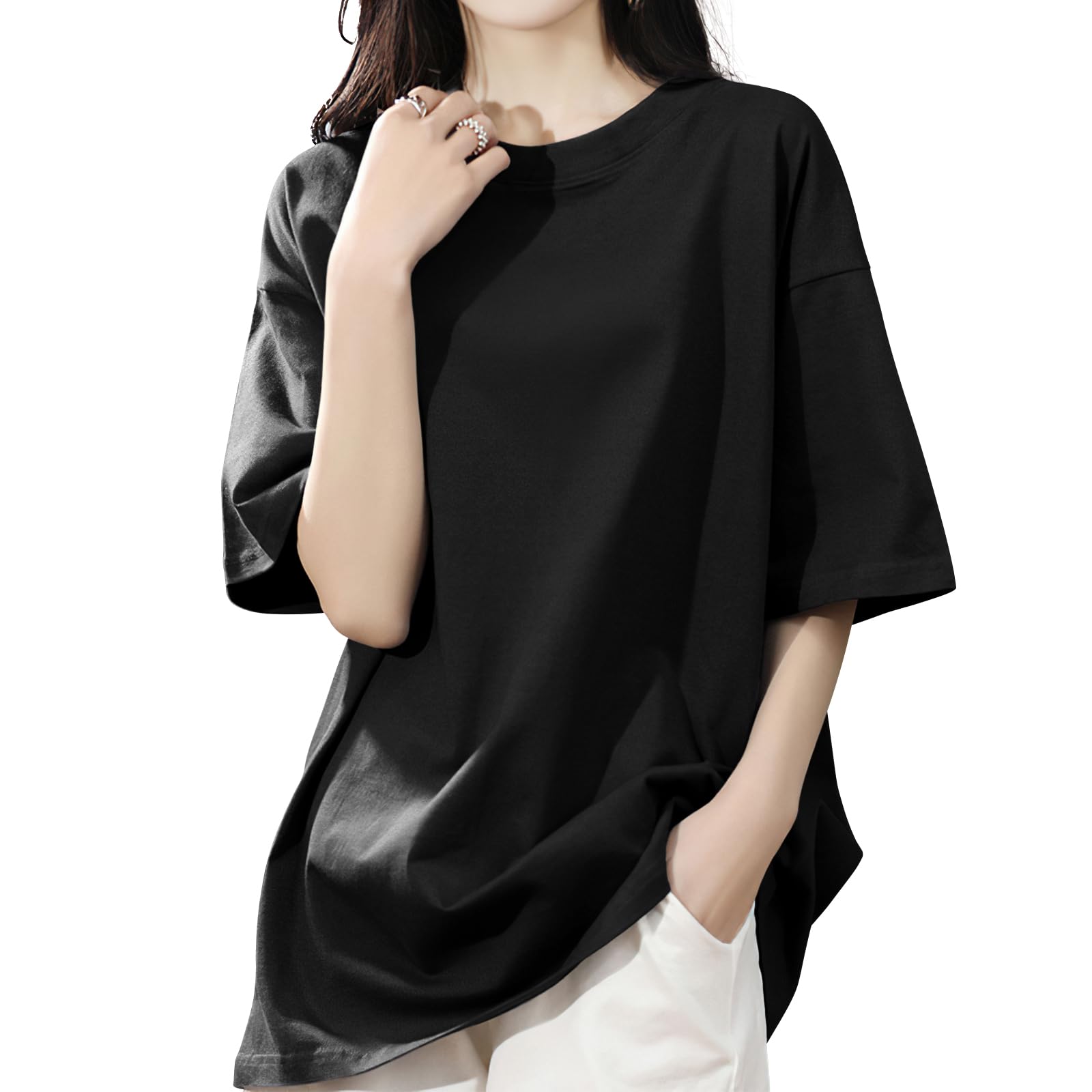 [SLEEPSINERO] tシャツ レディース 半袖 【体型カバー・ゆったり細…