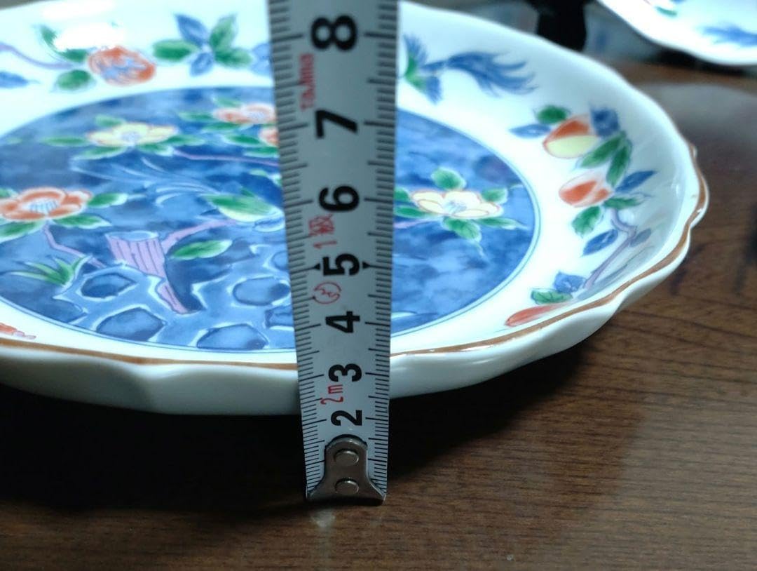 庫山窯】花縁花鳥図中皿 銘々皿五客揃い 庫山窯】花縁花鳥図中皿銘々皿