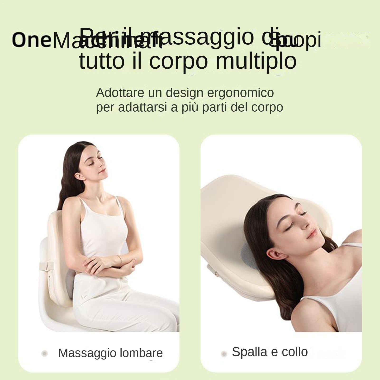 Massaggiatore per la Zona Lombare - Massaggiante Riscaldato per Cervicale,Lombare Elettrico Senza Fili per Auto Ufficio Casa Sport e Viaggio per Uomini e Donne