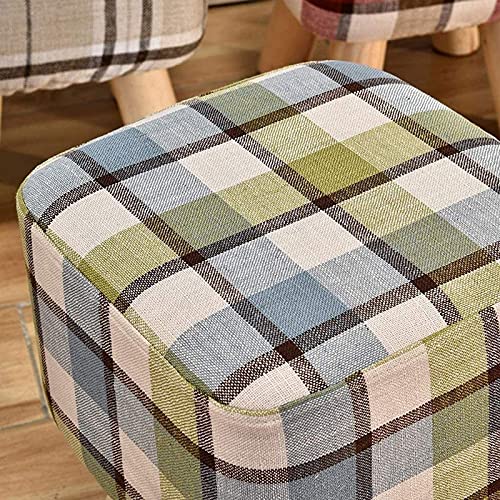 Tabouret de Rangement en Bois Massif | Repose-Pieds Carré Haute Qualité
