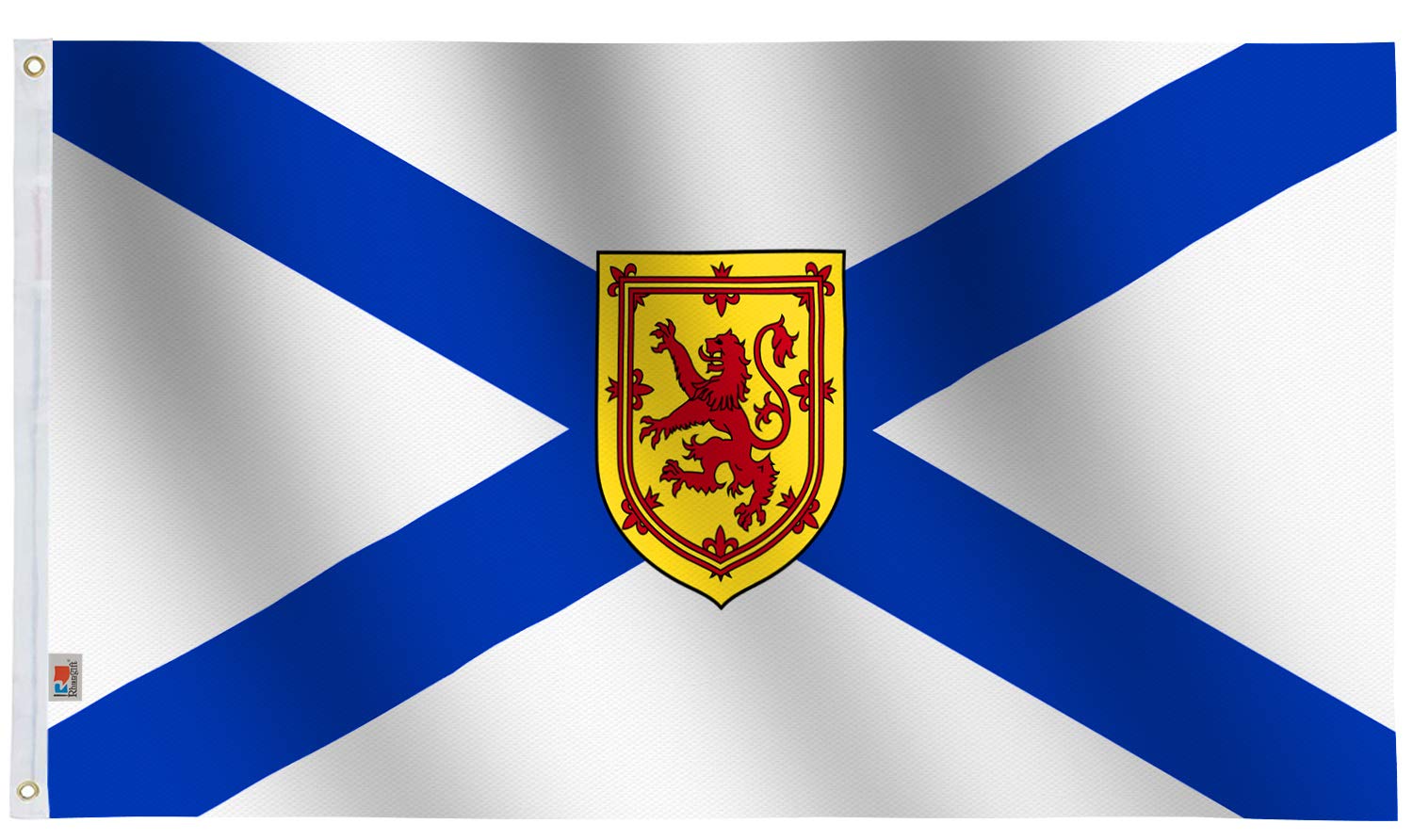 rhungift Large 3' X 5' Nova Scotia Flag - 100D Heavy Polyester Canadian Province Flag with Canvas Header and Quadruple Stitched Fly Ends for Outdoor Use