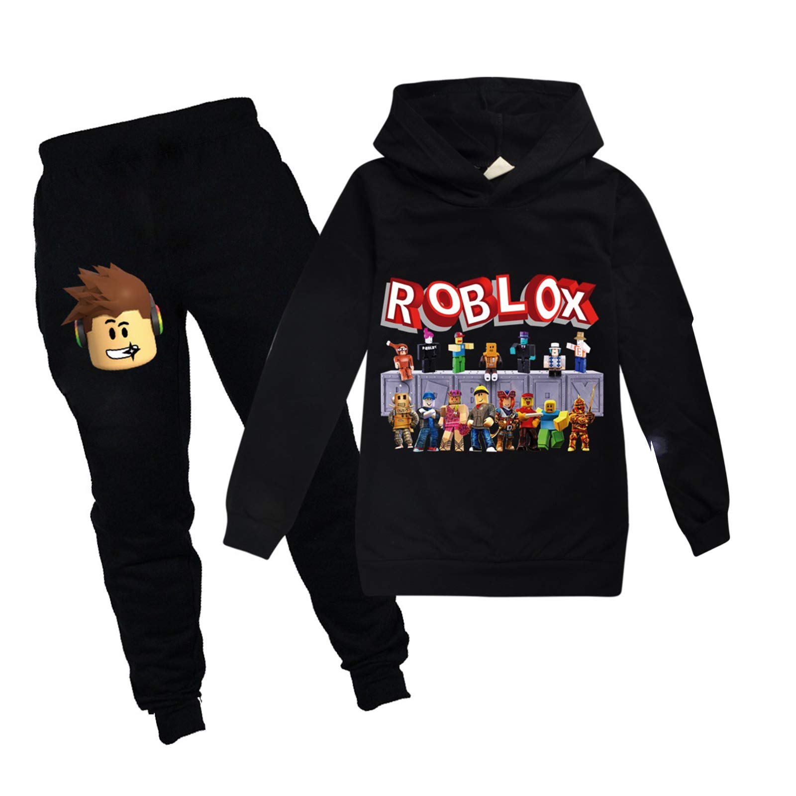 SharkBebe Boys Clothes Sets Hoodies Girls Outfits Unisex Pullover Cotton Top And Trousers 3-12 Years