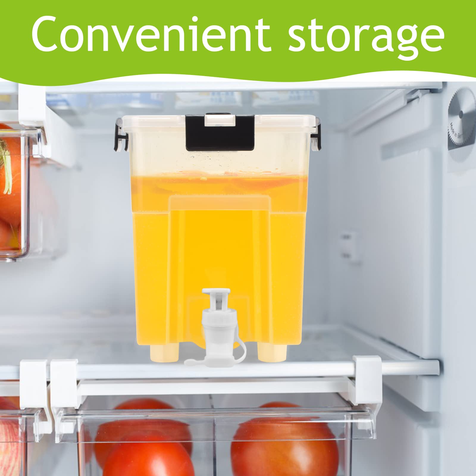 1.5 Gallon Drink Dispenser For Fridge,Beverage Dispenser With Spigot. Milk,Lemonade Dispenser,Juice Containers With Lids For Fridge, Parties And Dairly Useï¼Œ100% Sealed And Filter screen (1, Black)