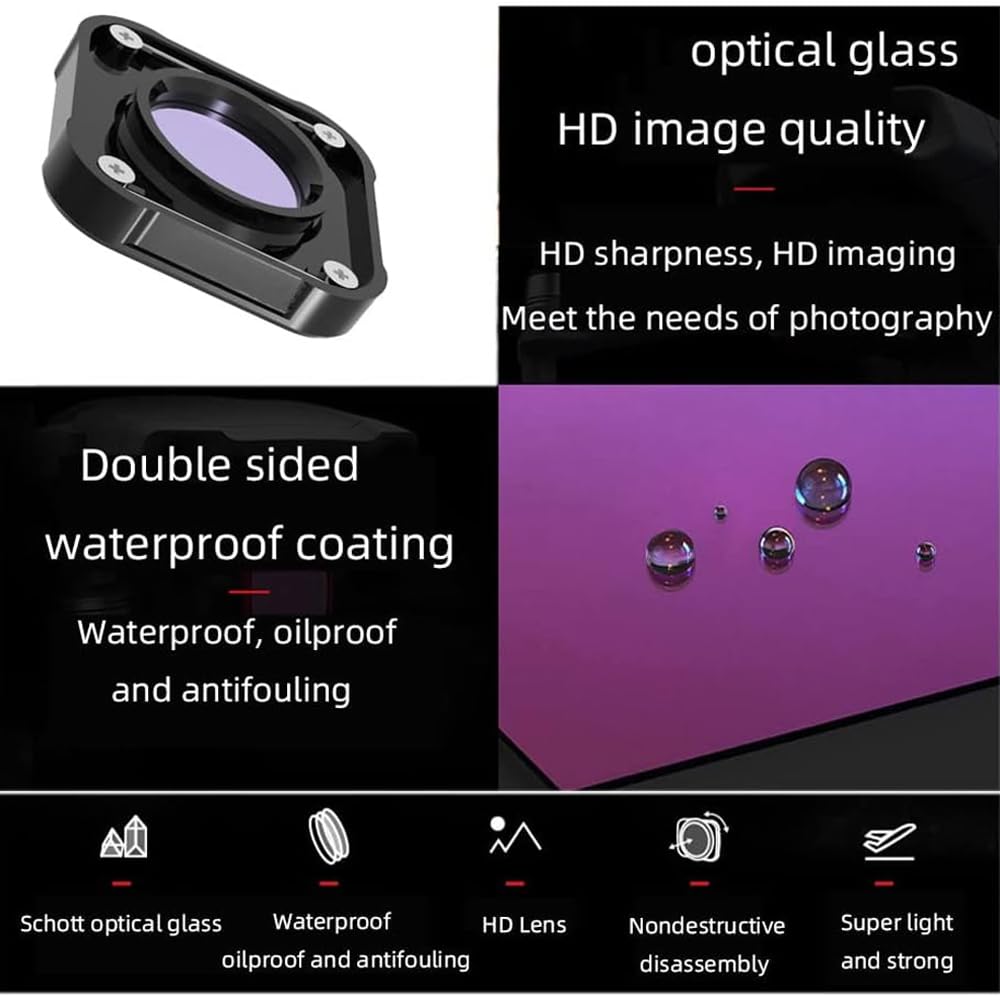 Action Pro Underwater Diving Magenta Filter Compatible With GoPro Hero-9 Black (Directly Replace The Standard Protective Lens On Your Camera) 1