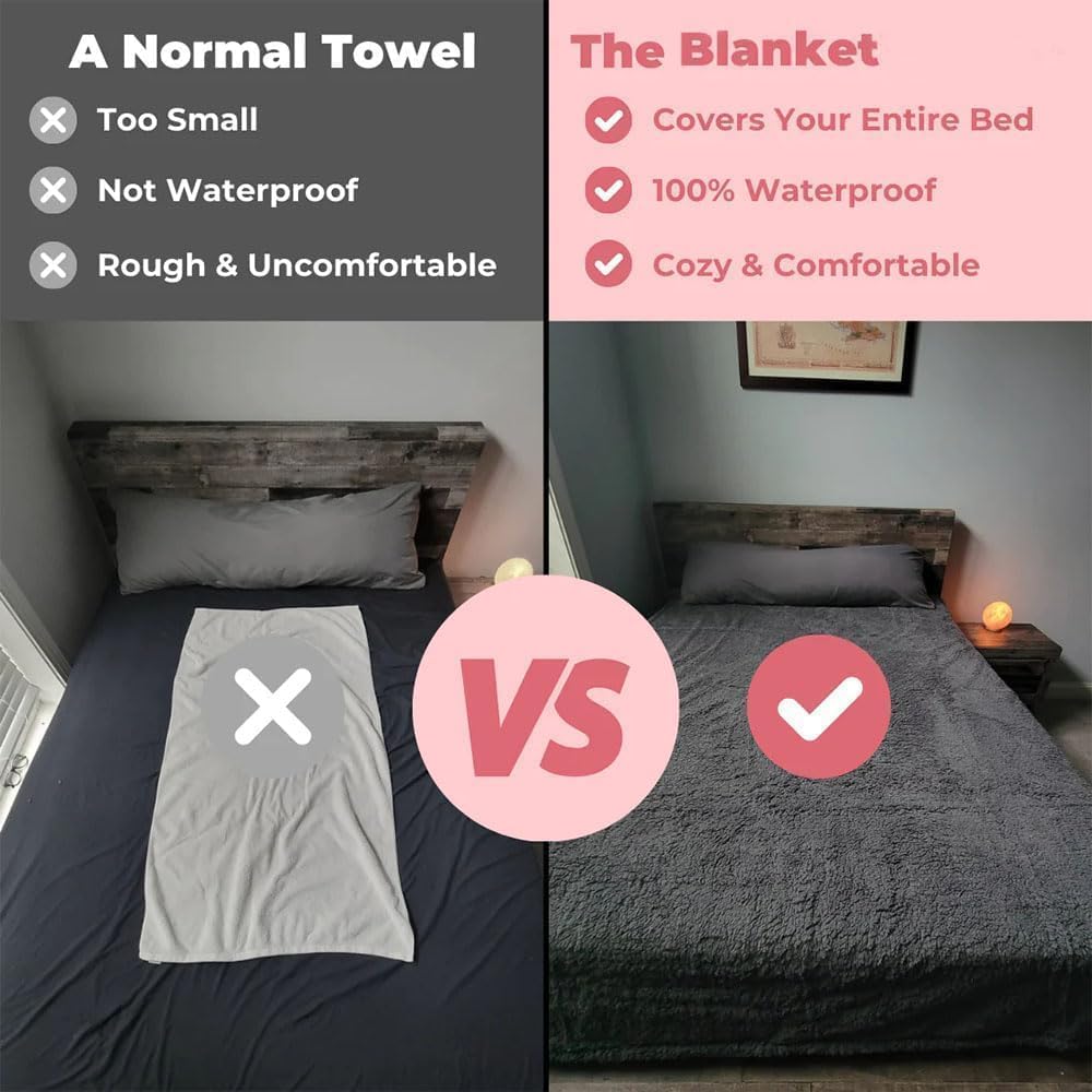 Manta De Amantes Impermeable,Manta De Chorro para Cama Lavable,Manta De Lana para Protector De Muebles De Cama,Manta De Mascota A Prueba De Agua para Perro Gato