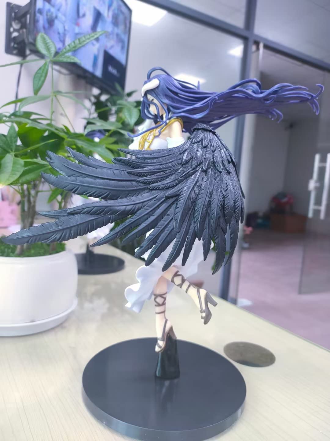Figura de anime Girl de 30 cm, ?ltima edici?n limitada de anime japon?s, Overlord IV Albedo Wing Girl Overlord Albedo So-bin, figura de acci?n para NFsgVCGJos, modelo coleccionable, mu?eca de juguete,