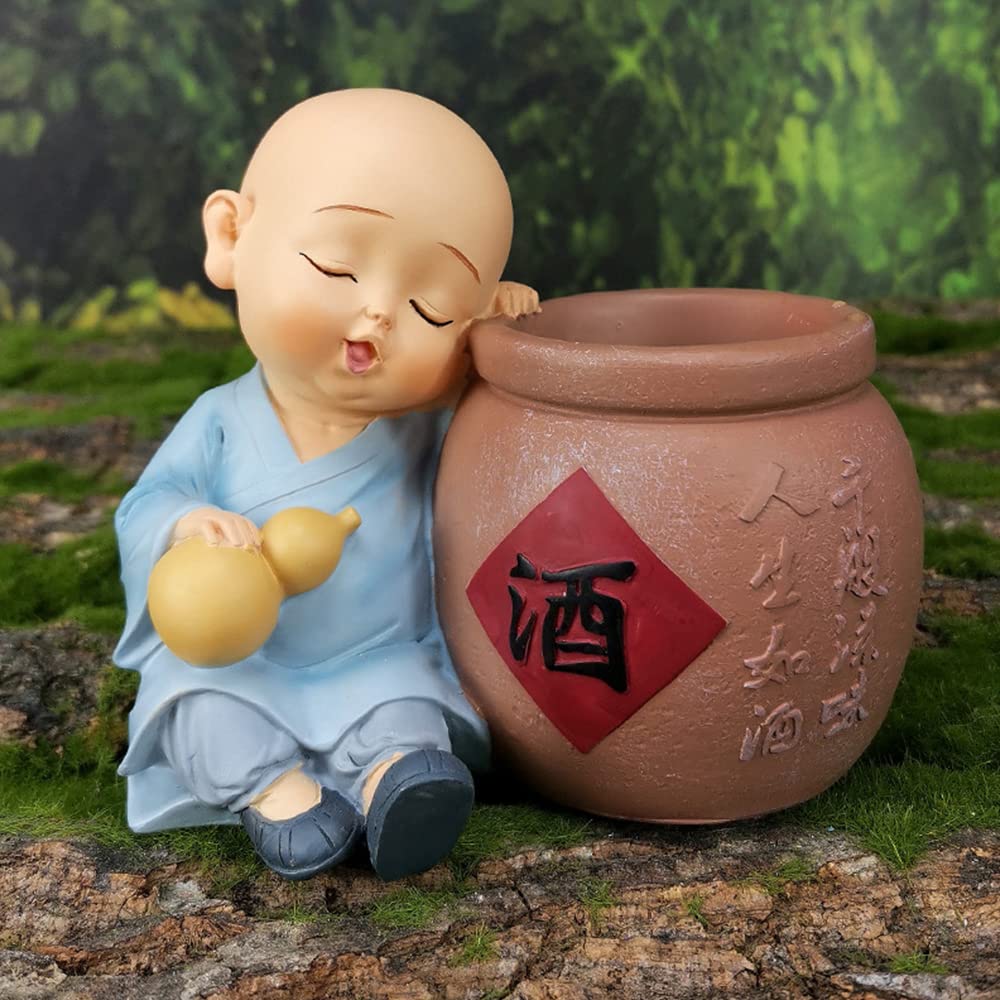 Amazon.co.jp: CHBDJY 赤ちゃんの仏像 中国の酔った僧侶ペンホルダー