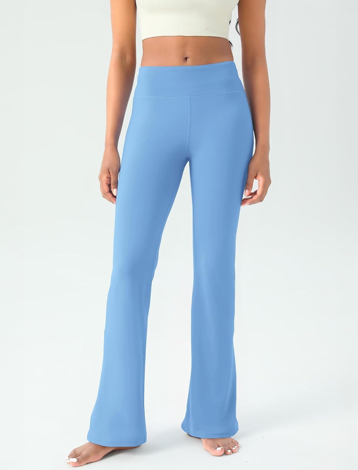 Women's Yoga Pants Bootcut Flare Leggings Flared Bell Bottom Leggings High Waisted Workout Pants Tummy Control - Image 2