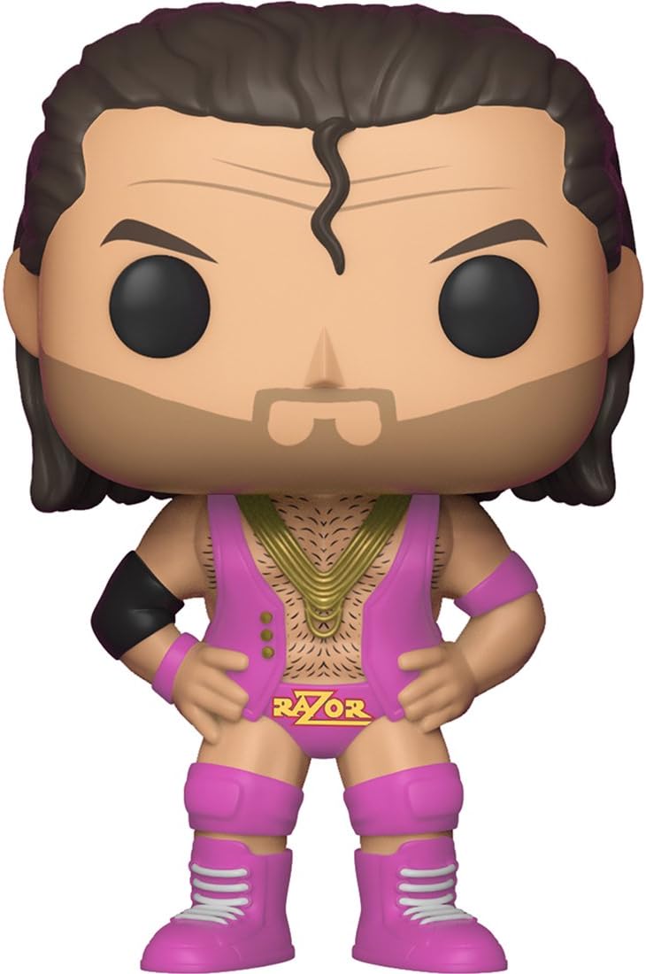 Funko Razor Ramon: WWE x POP! WWE Vinyl Figure & 1 PET Plastic Graphical Protector Bundle [#047/24825 - B]