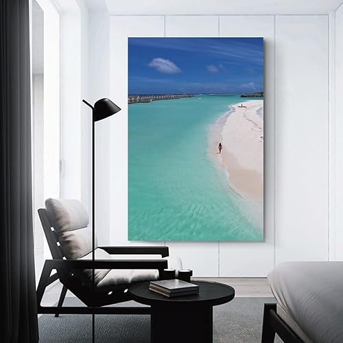 Miniatura 3 de SJRENDKJ Nube de agua, cielo, fluido, formas geográficas costeras y oceánicas, playa, aqua, horizonte, ocio, lienzo para pared, decoración de