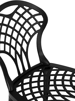 Aluminum Casting Table Chair Set Garden Patio Balcony Seating Group 3 Pieces 2 Seats Chair with Armrests 1 Set Outdoor Outdoor Matte Black Terrace BUD