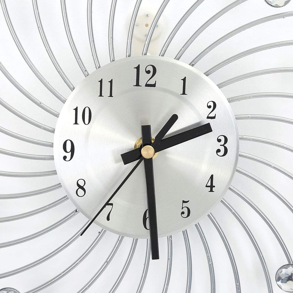 Reloj de Pared de Metal de Lujo, Diseño Rotatorio de 30 Cm