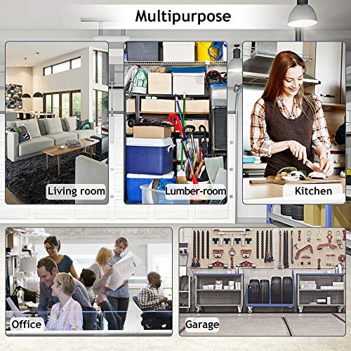 Wire Shelving Unit Nsf Heavy Duty Office Basement Kitchen Adjustable Metal Storage Shelves Rack With Wheels 48"X18"X82" 6 Tier Shelf Commercial Grade Utility Garage Shelving Unit #TOP6