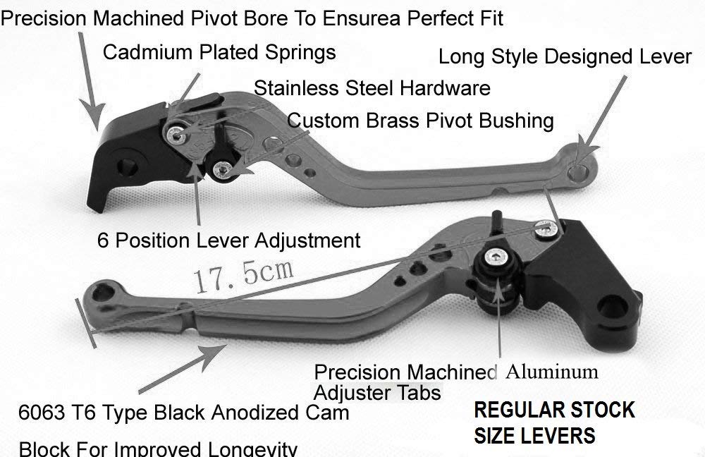 AOW Bikes Pulsar KTM (2012~2018) MOXI Adjustable Brake Clutch Levers (Golden) 2