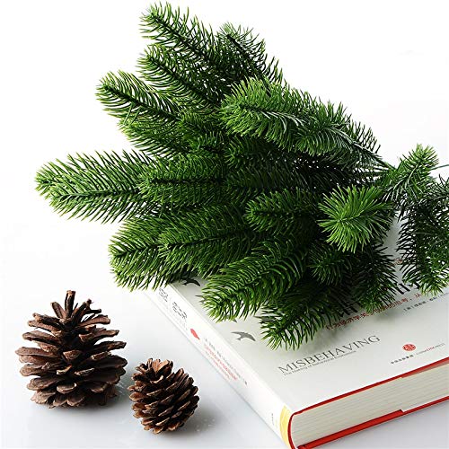 Kerocy Artificial Pine Green Leaves Needle Garland for Christmas Embellishing and Home GardenDecor (30)