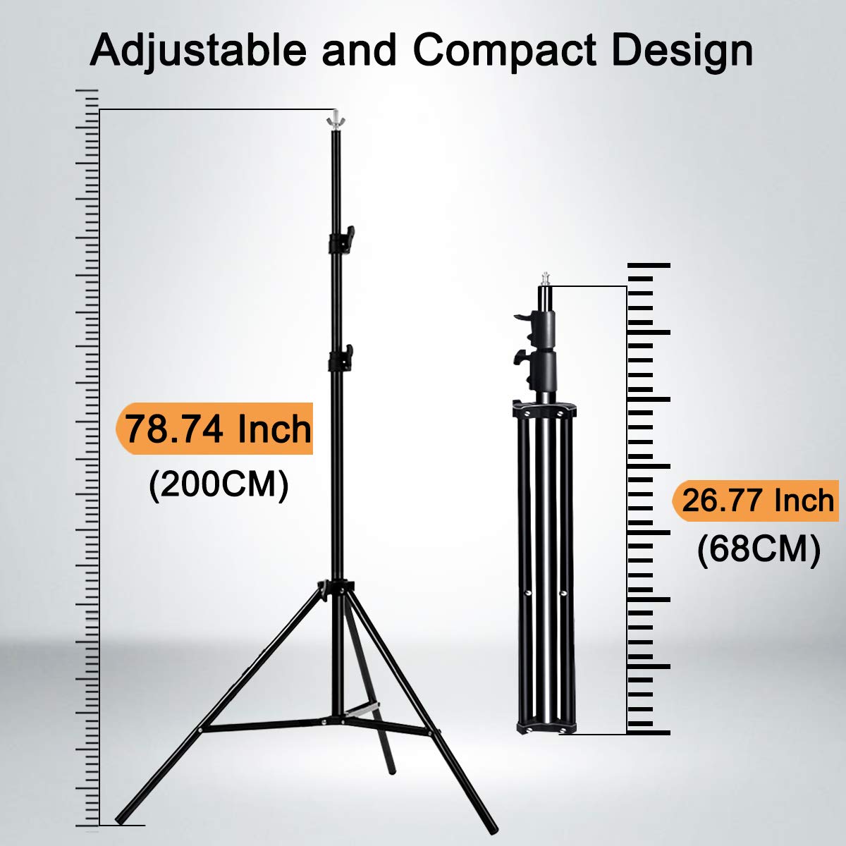Heysliy Green Screen Backdrop with Stand Kit, 6.5 X 6.5 Ft Portable
